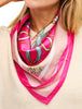 Pink print silky scarf