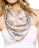 Blue bubble silky scarf