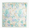 Green floral silky scarf