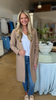 Tan Open Front Jacket