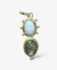 Moonstone and Labrodrite pendant beaded necklace.