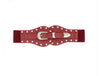 Burgundy studded belt