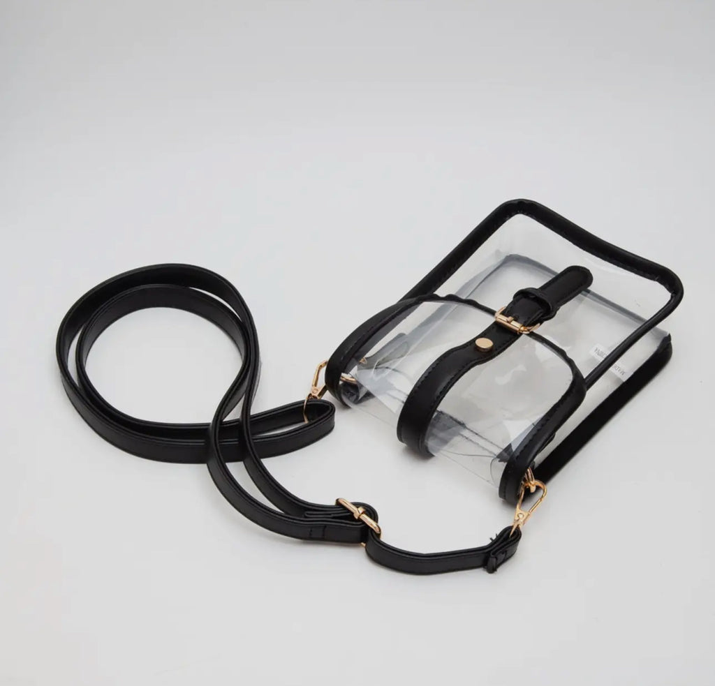 Black clear small crossbody