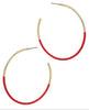 Red dipped hoops