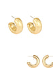 Small gold tube hoops