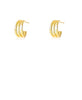 Gold 3 row hoops