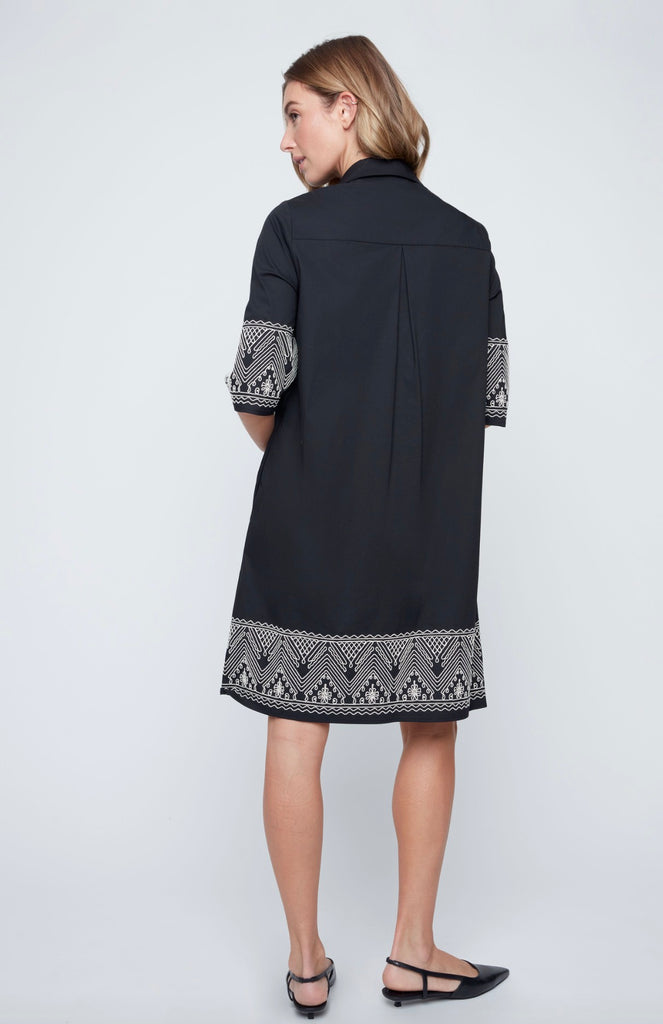 Black Embroidered Detail Dress