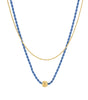 Blue chain layered necklace