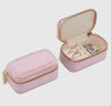 Pink velvet mini jewelry case