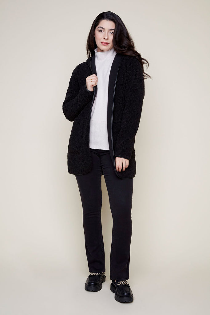 Black Sherpa Open Coat