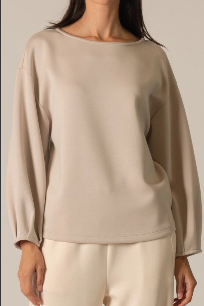 Taupe Drop Shoulder Modal Top