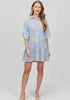 Blue Geometric Print Dress