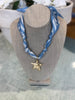 Stripe scarf star pendant necklace