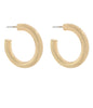 Worn gold tube hoops