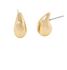 Small gold puffy earrings