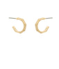 Gold small angled hoops