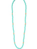 Mint gold bead long necklace