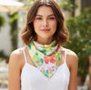 Abstract garden silky scarf