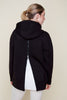 Black knit hooded jacket