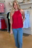 Scarlet Shirring Halter