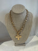 Textured Cross chain necklace