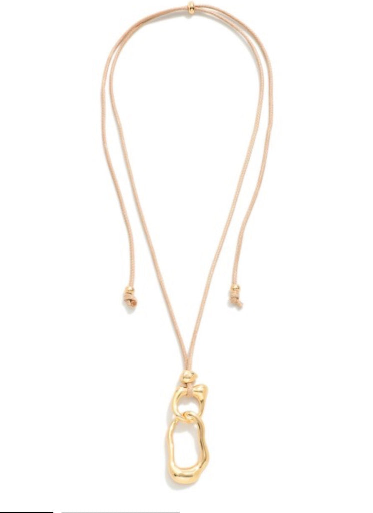 Gold linked pendant necklace