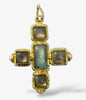 Labradorite Stone cross pendant