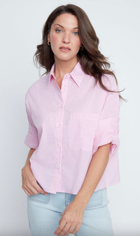 Blue Striped Midi Dress