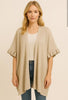 Ivory ruffle cardigan