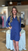 Blue Button Down Dress