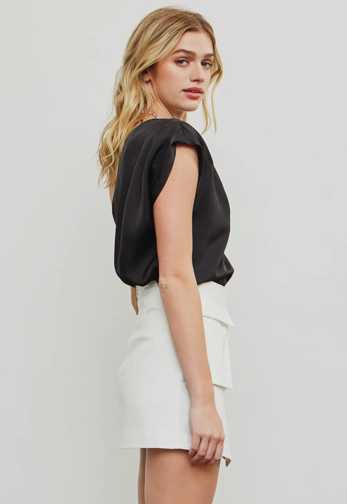 Black One Shoulder Top