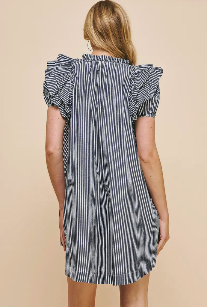 Navy/White Stripe Tunic Dress