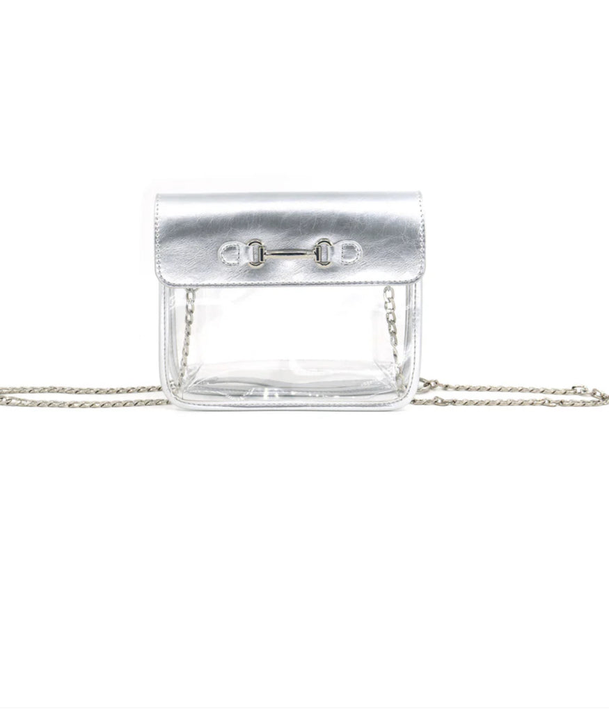 Silver Clear Crossbody