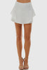 White Ruffle Skort