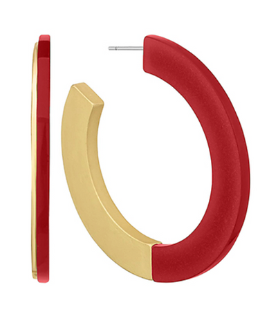 Large Red Acrylic Hoops