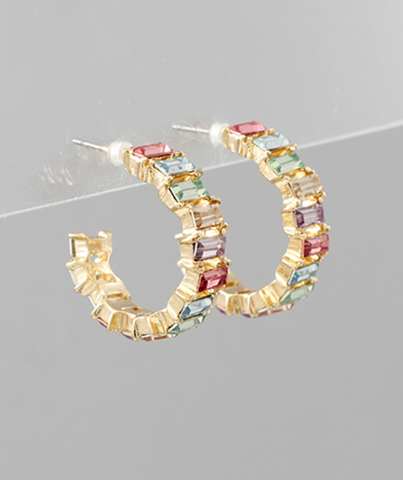 Gold twisted hoops