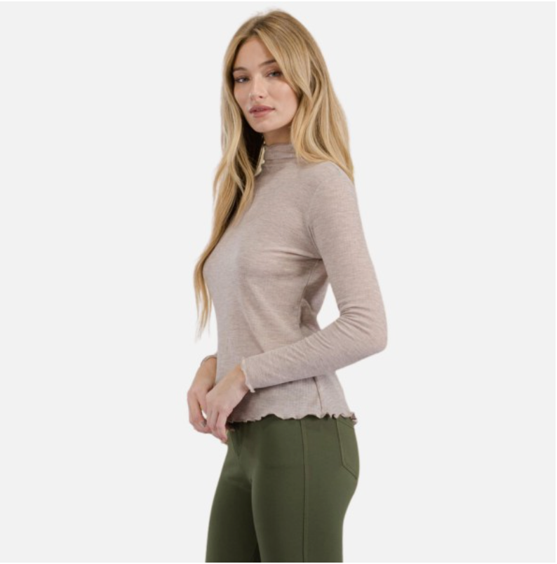 Taupe Mocked Turtleneck