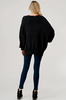 Black Reverse Seam Pullover Sweater