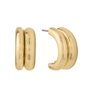 Gold Small Double Chunky Hoops