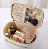 Ivory Woven Makeup Case