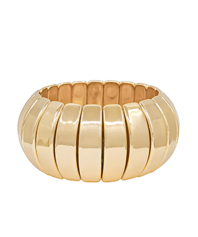 Gold Omega Stretch Bracelet