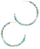 Turquoise Bead Hoops