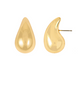 Gold Puffy Drop Earrings