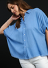 Orchid Blue Fray Blouse