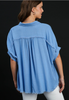 Orchid Blue Fray Blouse