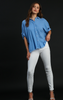 Orchid Blue Fray Blouse