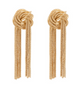 Gold Knot Chain Earrings