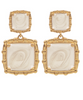 Ivory Double Square Earrings