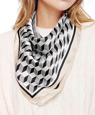 Houndstooth Silky Scarf