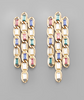 Multi Crystal Drop Earrings